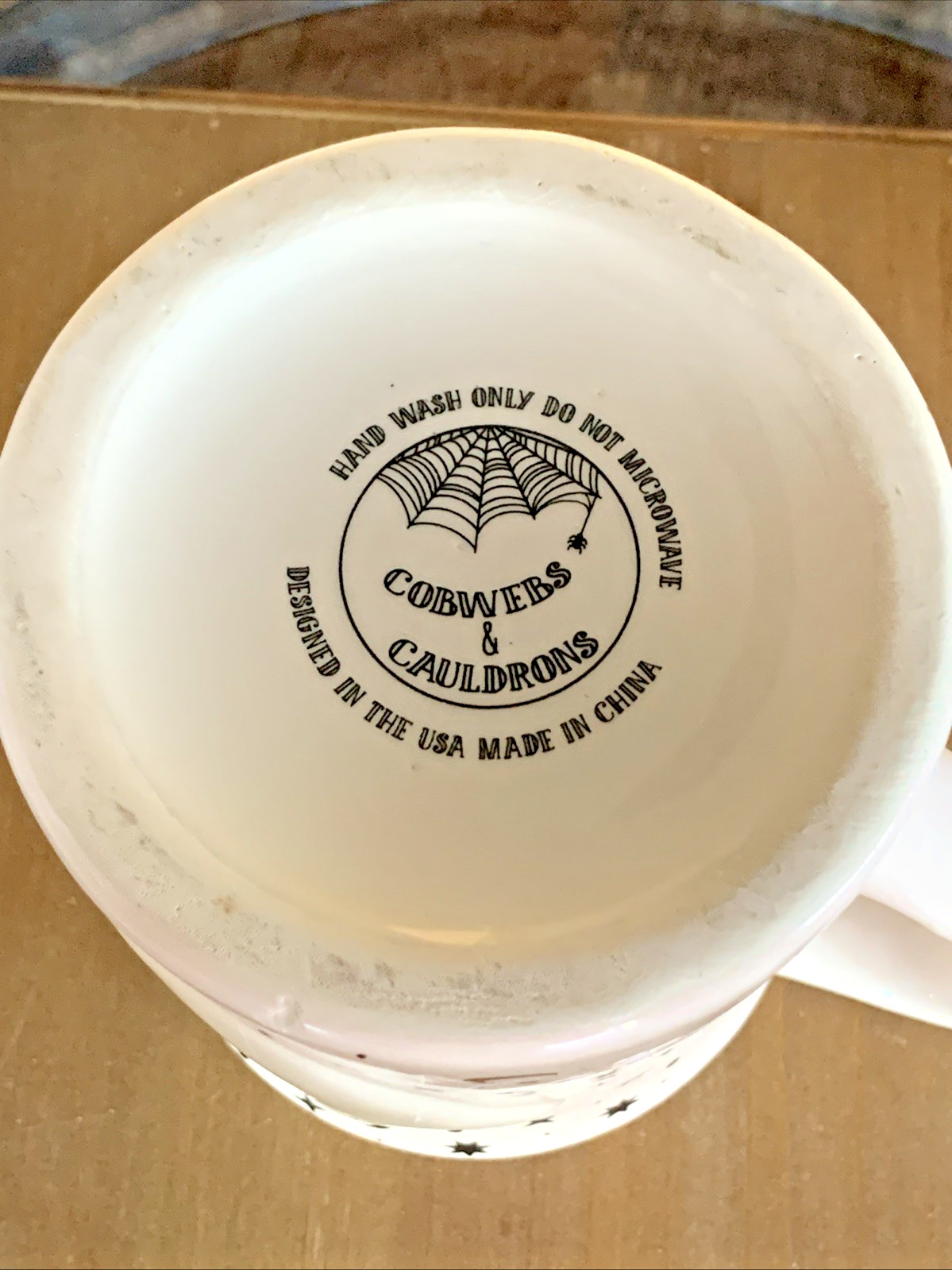Cobwebs & Cauldrons Ghost Friends Coffee Mug Pink White Halloween Hand Painted