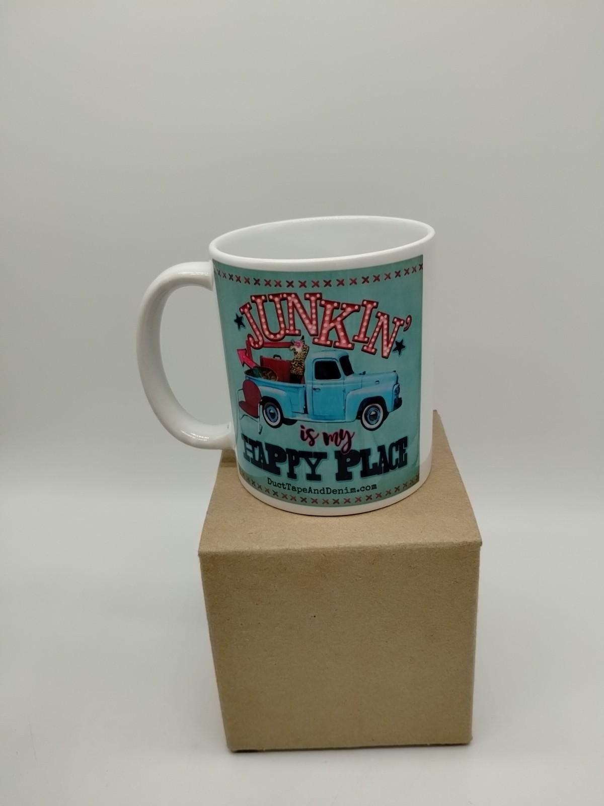 Duct Tape And Denim Coffee Mug Junkin Is My Happy Place
