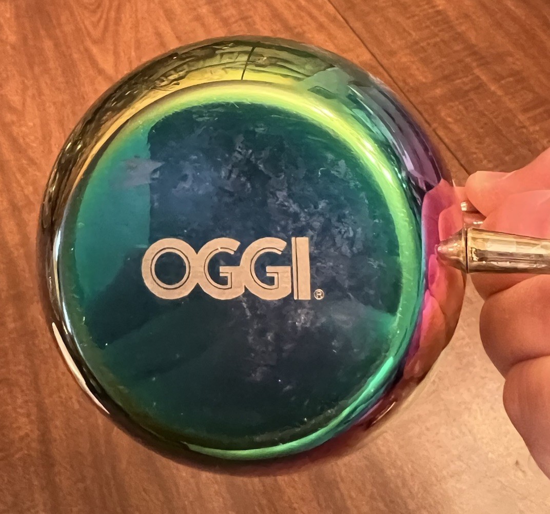OGGI Iridescent Stainless Steel Mug Rainbow Finish Metal Coffee Cup