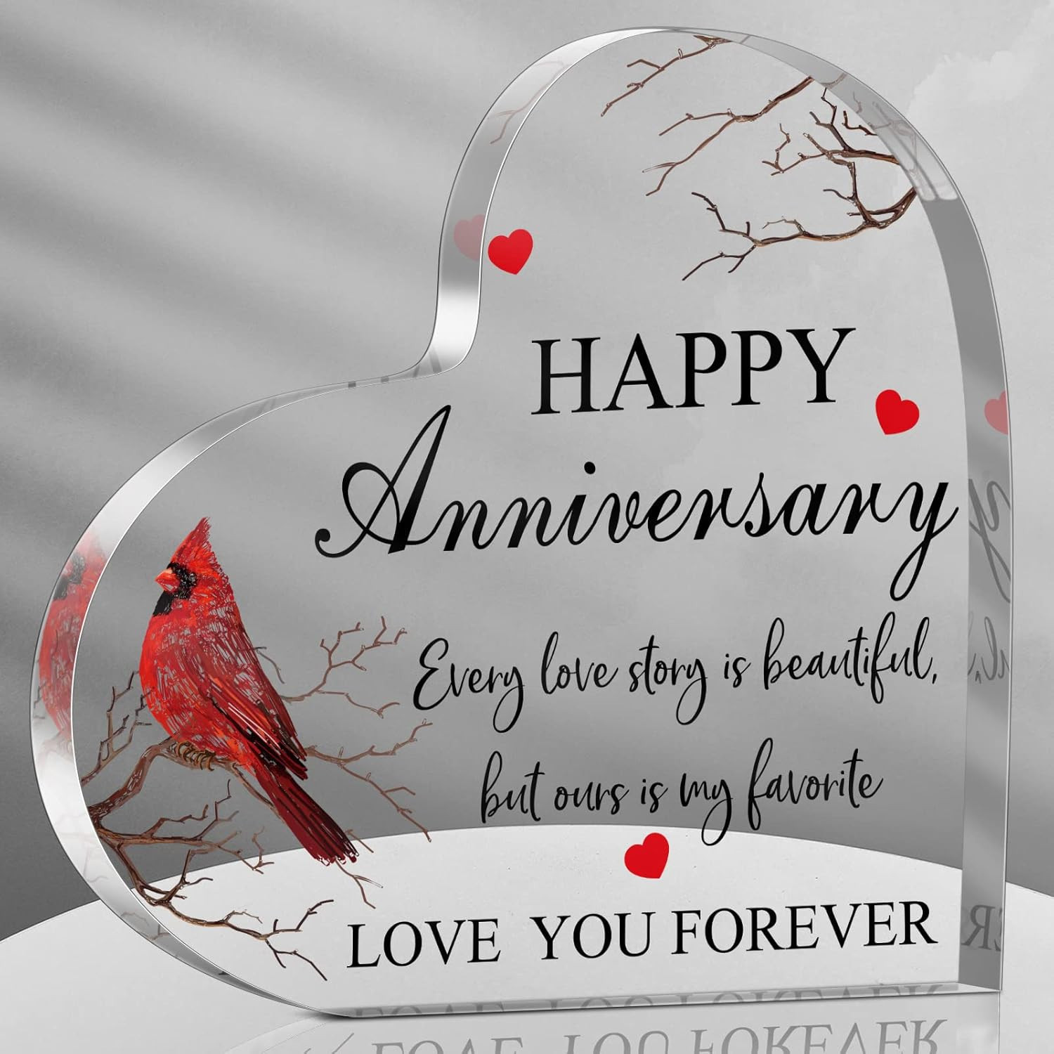 Happy Anniversary Cardinal Gift for Women Acrylic Gifts for Her Him Couple Wife