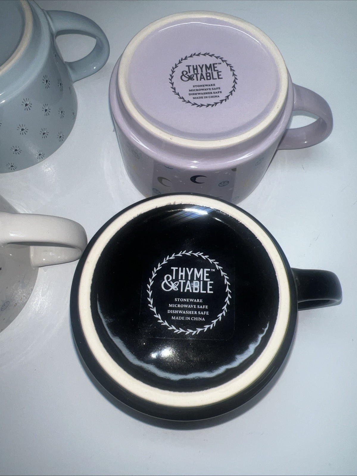 Thyme & Table Stacking Stackable Mug Set, Celestial All-seeing Eye Sun Moon