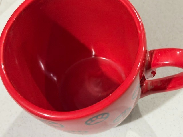 The Animal Rescue – Red Paw Print Mug