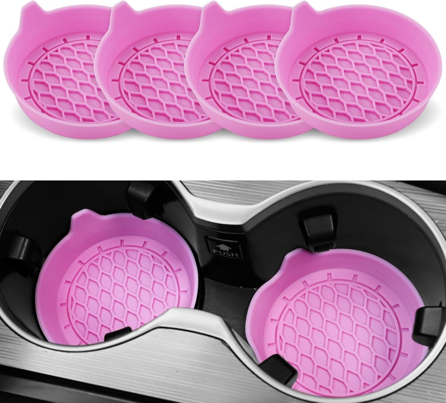 Car Cup Holder Coaster Silicone Cup Holder Insert Universal Non-Slip Cup Holders