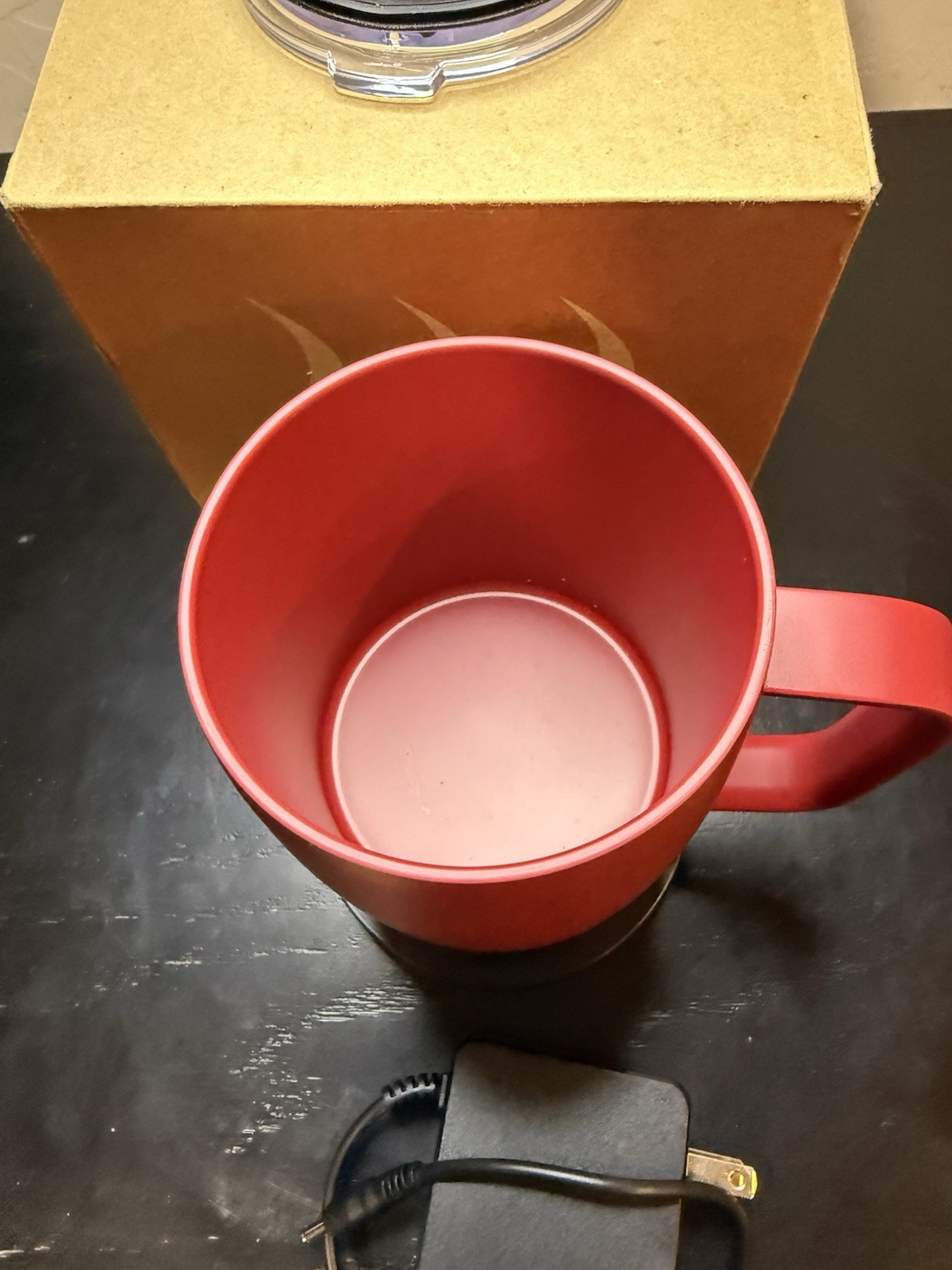 Tronco Smart Heated Coffee Mug Crimson Temp Control Warmer 14oz Complete