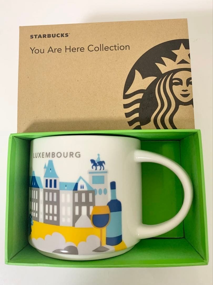 Starbucks Coffee Mug You Are Here Ceramic LUXEMBURG 14oz 414ml New