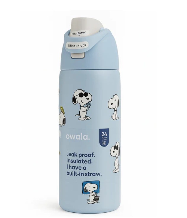 New Owala Snoopy Water Bottle Exclusive Tumbler 32oz Gift in Box-Choose Color