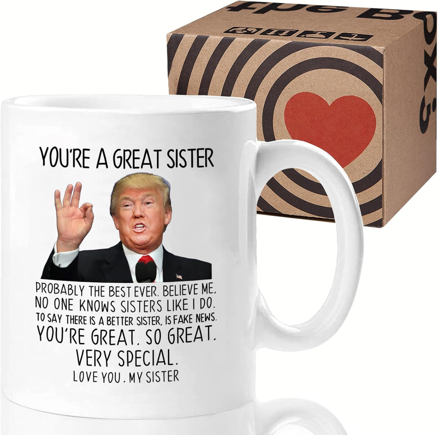 Aurahouse You’Re a Great Sister Mug, Funny Sister Gifts from Sister Brother