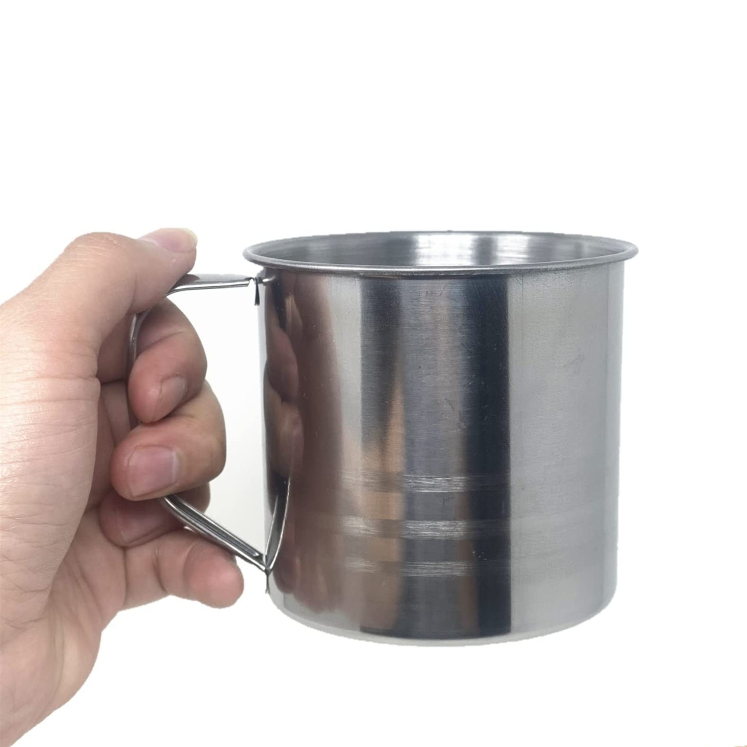 Set of 6 Unbreakable Stainless Steel Coffee Soup Tumbler Camping Mug Cup 16oz