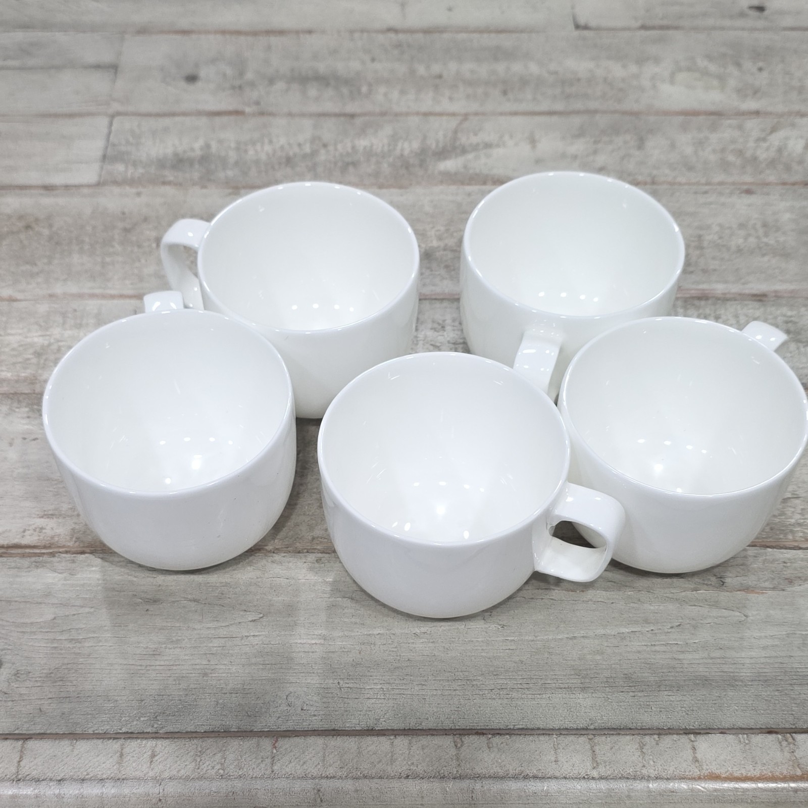 Hotel Collection White Bone China Coffee Cups 10 fl oz Set of 5
