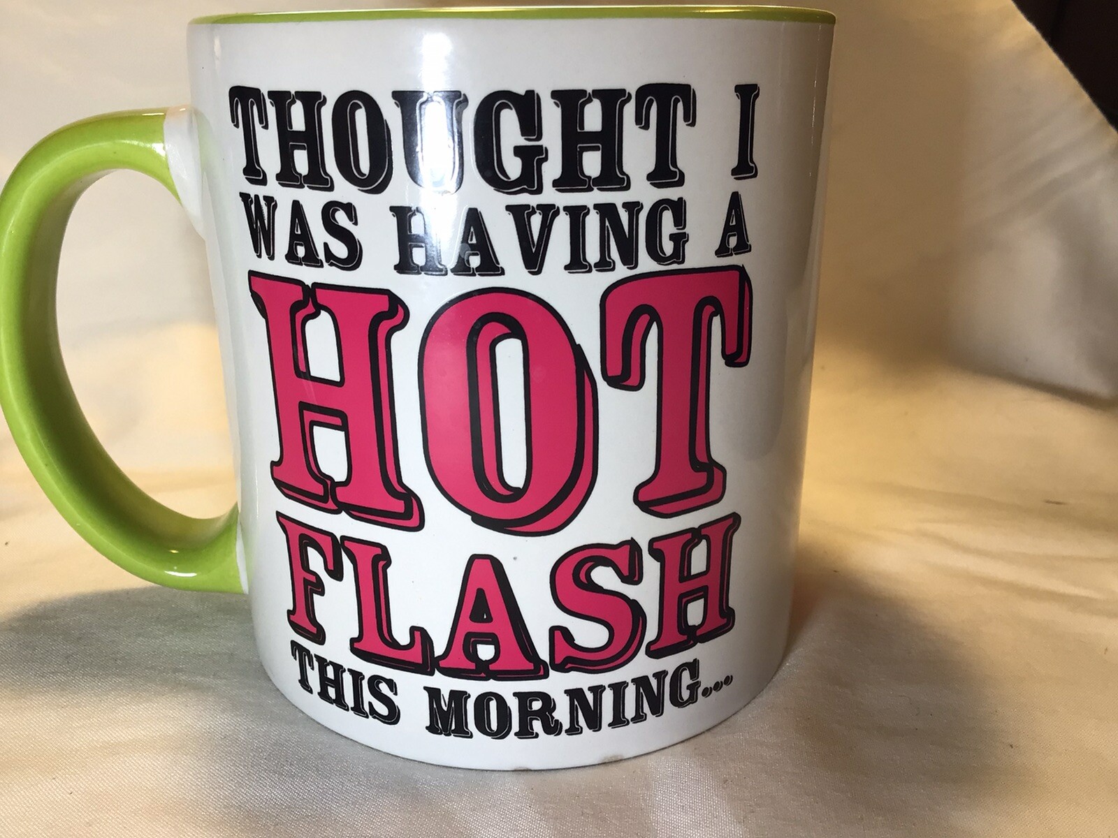 MY BOOBS IN MY COFFEE MUG. HAVING A HOT FLASH COFFEE MUG 4.25 X 4 JUST FUN