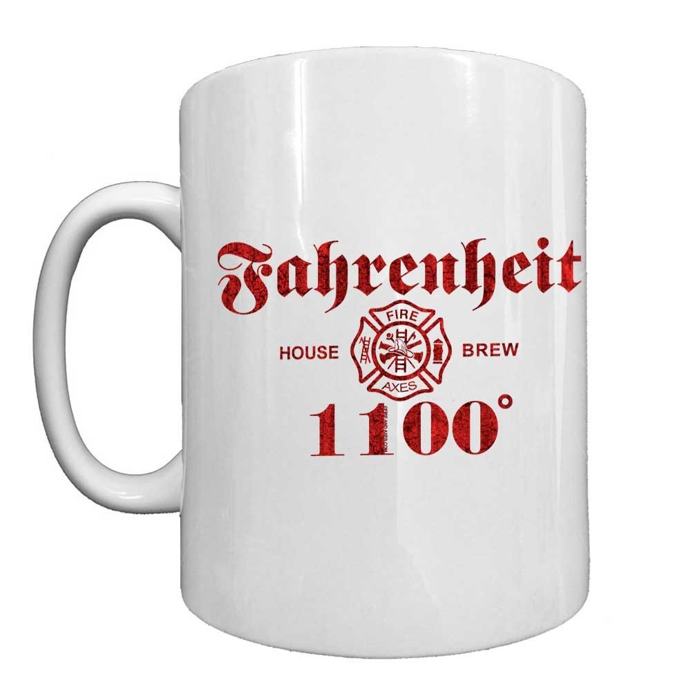 Fahrenheit 1100 House Brew Firefighter Black or White 15 oz Custom Coffee Mug