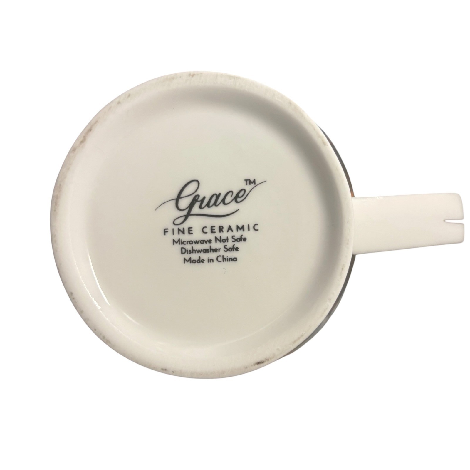 Grace Fine Ceramic Winter Village Tea Mug Set with Lid & Spoon Gold Trimmed