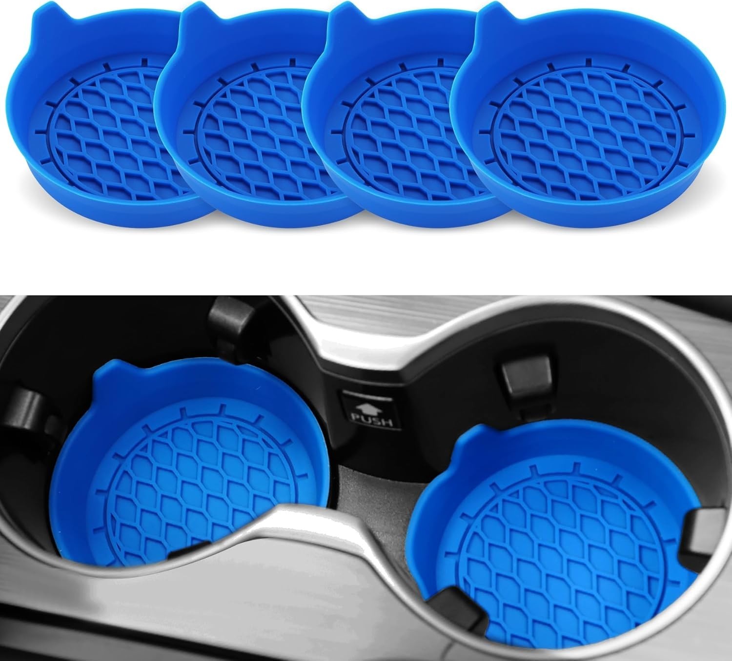 Car Cup Holder Coaster Silicone Cup Holder Insert Universal Non-Slip Cup Holders