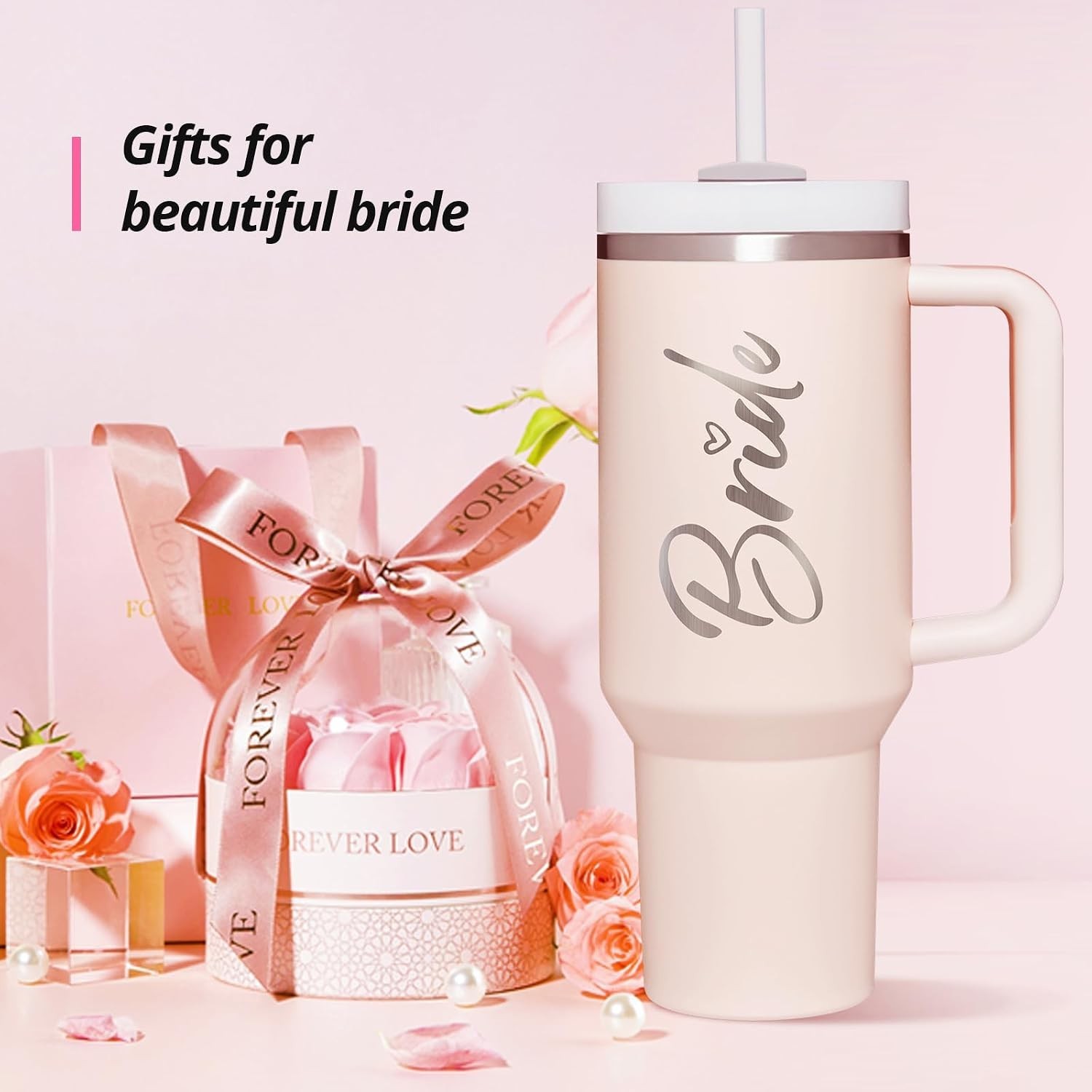 Bride To Be Gifts: Bridal Shower & Bachelorette Stainless Steel 40 oz Tumbler…