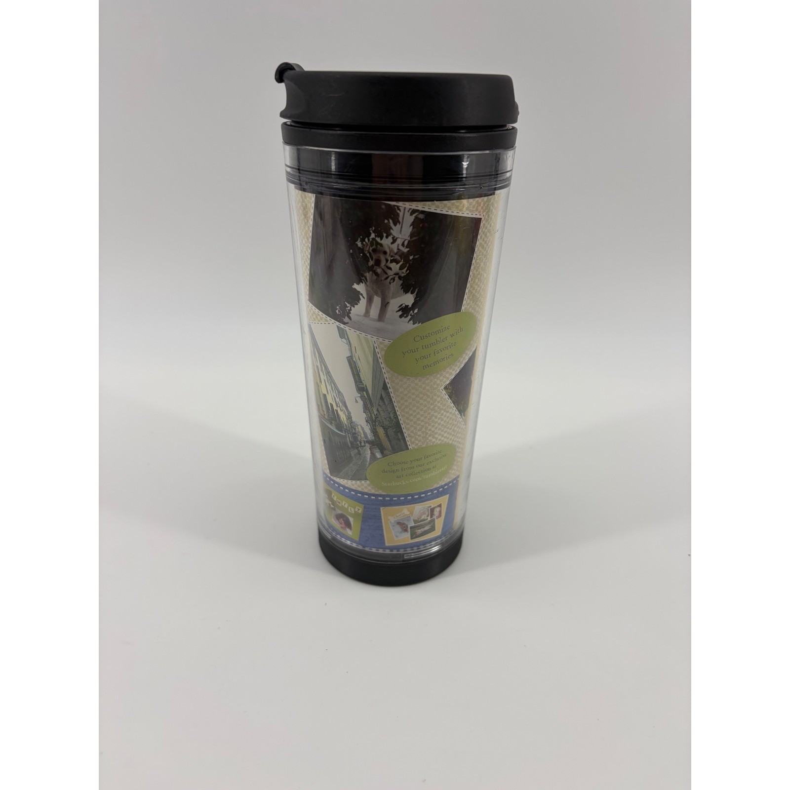 Starbucks Tumbler Create Your Own 16oz Clear Black Plastic Custom Photo