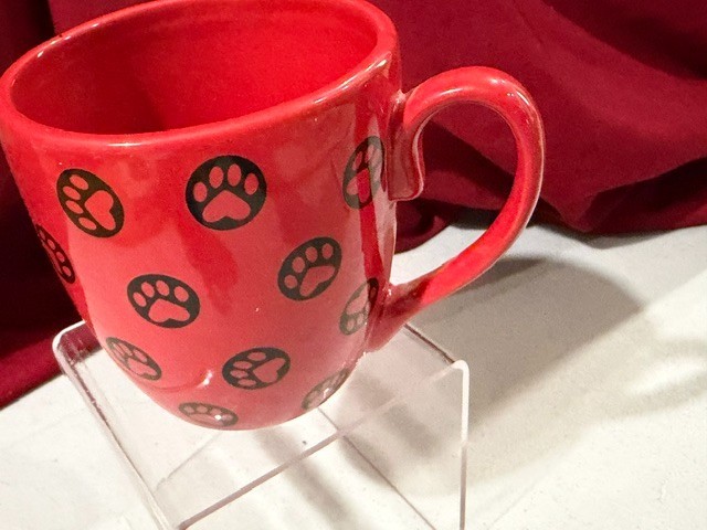 The Animal Rescue – Red Paw Print Mug