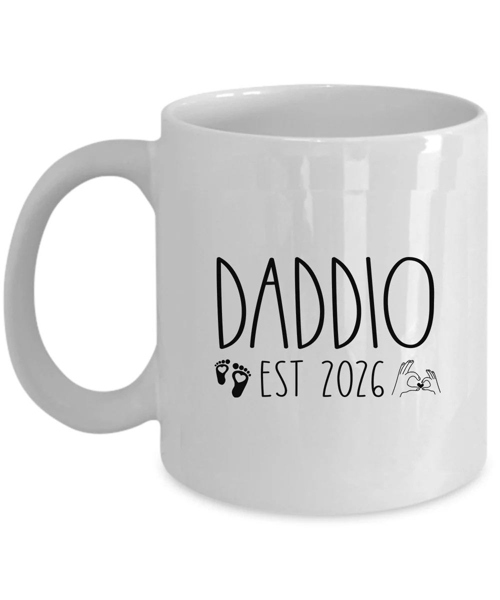Daddio EST 2026 Coffee Mug Funny Daddio Tea Cup Father’s Christmas Gift For Him