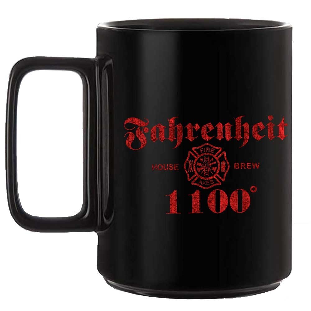 Fahrenheit 1100 House Brew Firefighter Black or White 15 oz Custom Coffee Mug