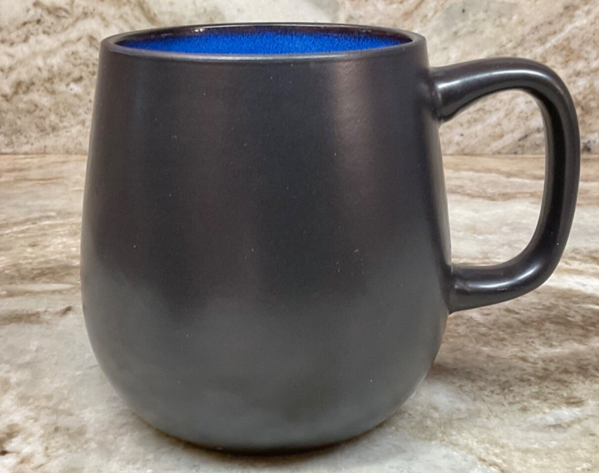 Large Coffee Mug Blue Soho Cafe. Reactive Glaze. Stoneware. New.