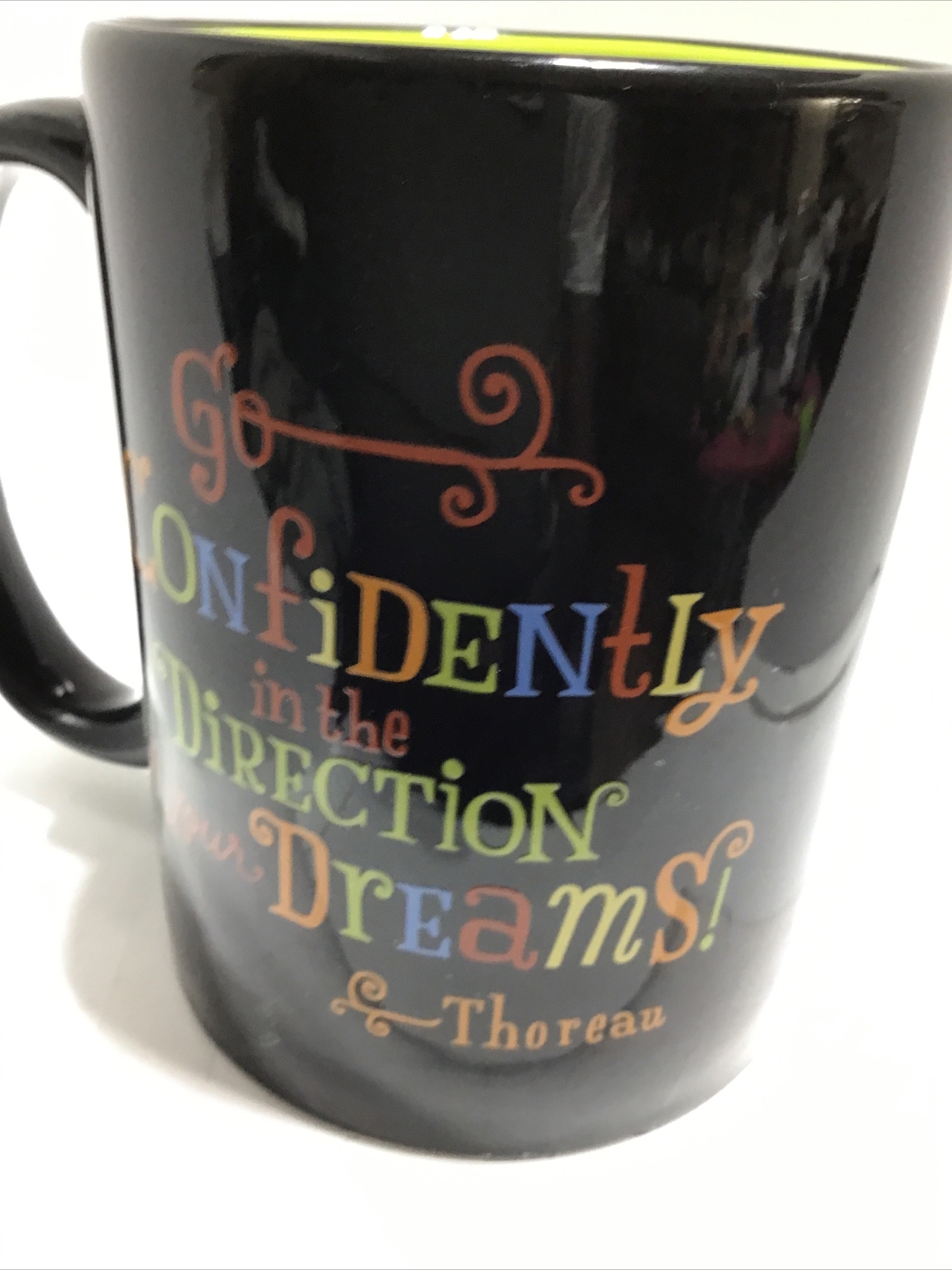 GO FOR YOUR DREAMS COFFEE MUG. GO CONFIDENTLY MUG. Art Deco Mug. B257