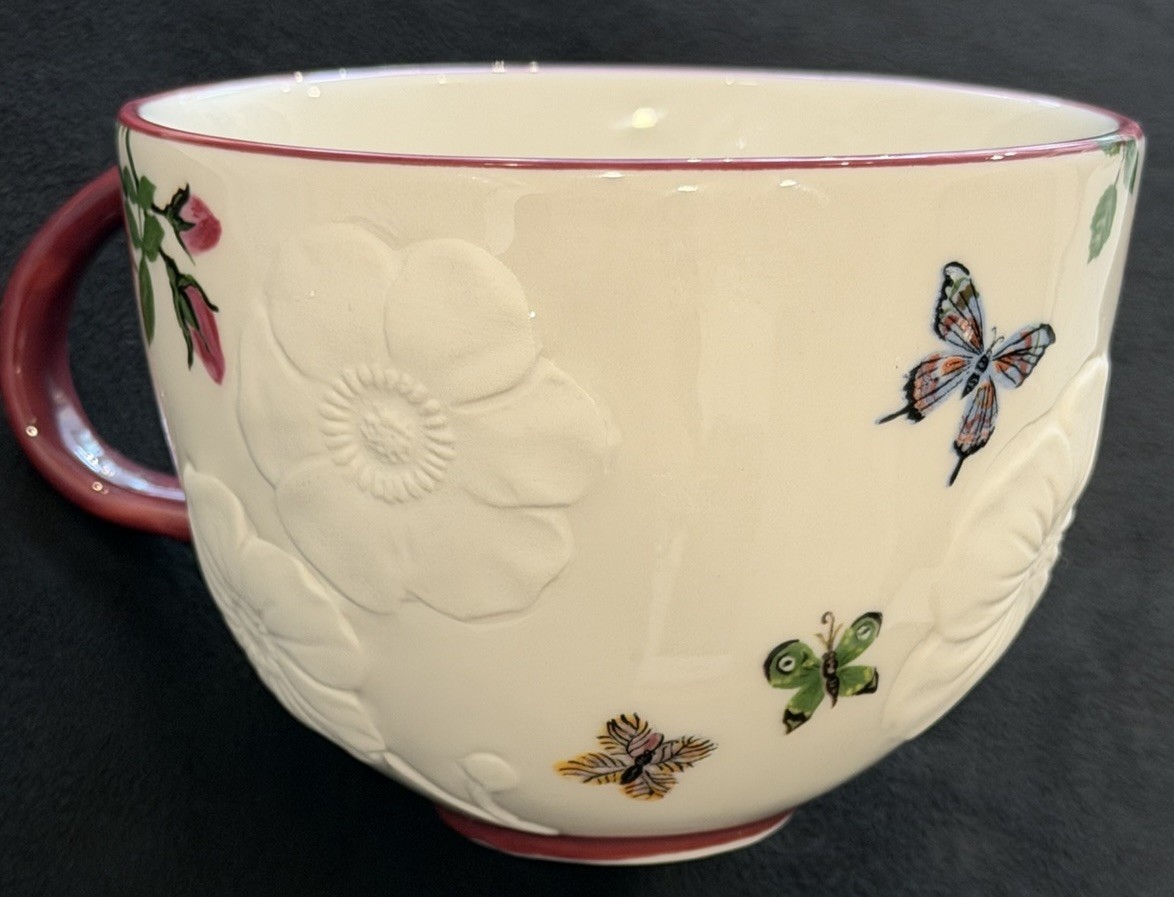 Anthropologie Mug NATHALIE LETE Love TITANIA Tea Cup UNUSED Flowers Birds Heart