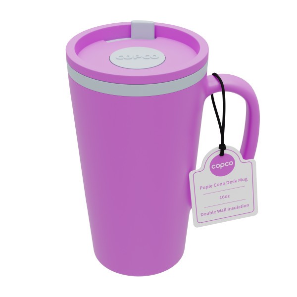 Copco Cone Desk Mug, 16 Ounce-Purple