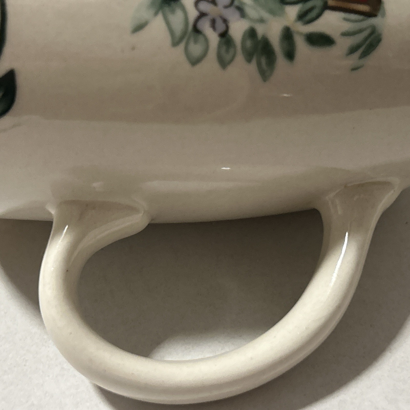 Thompson Pottery Birdhouse and Birds Coffee Mugs Cups 4″ Set Of 2 Beige