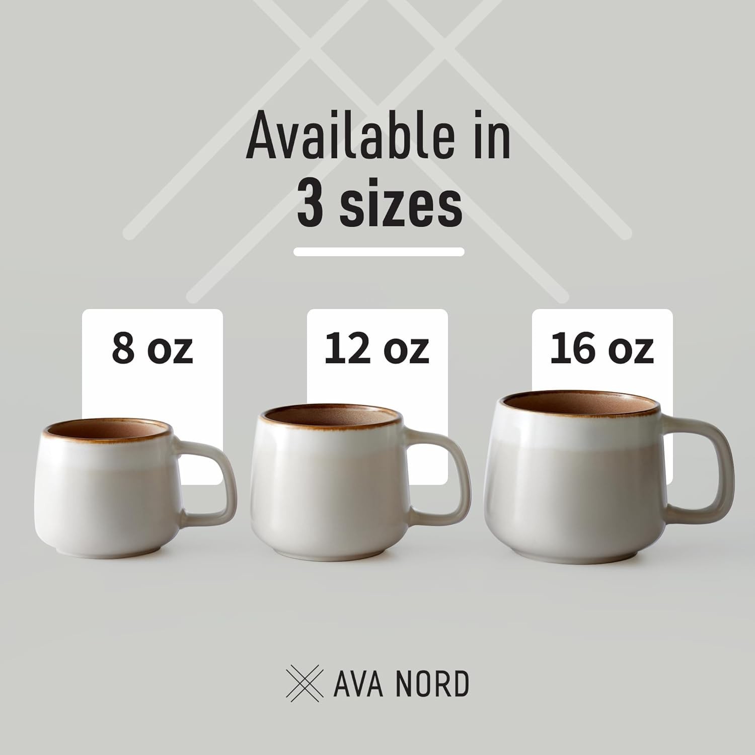 Ceramic Coffee Mugs Set of 4 | 12 oz Stoneware Coffee Cups | Lead-Free, Non-T…