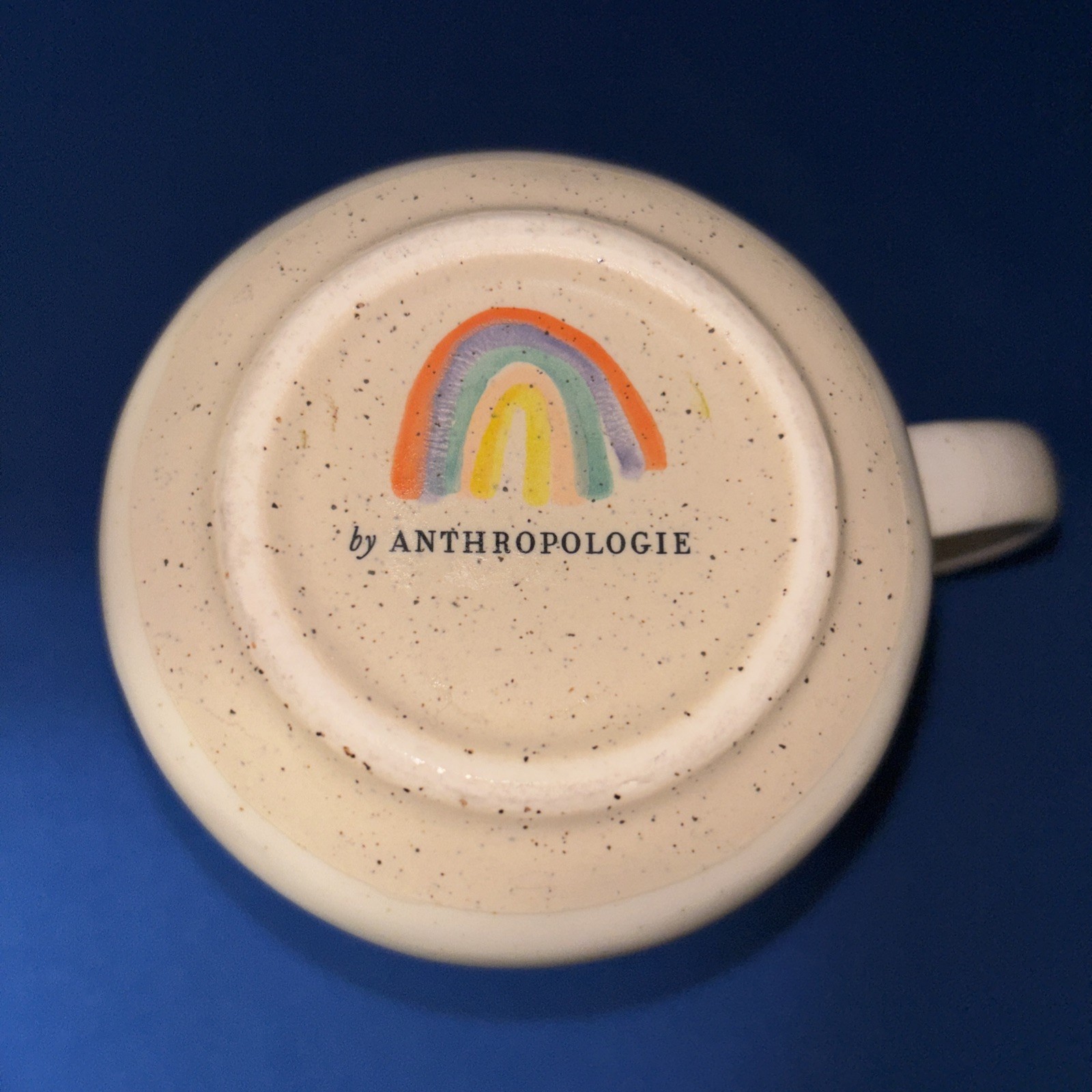 Anthropologie Make Your Own Magic Rainbow Mug 3.75 In X 3.5 In