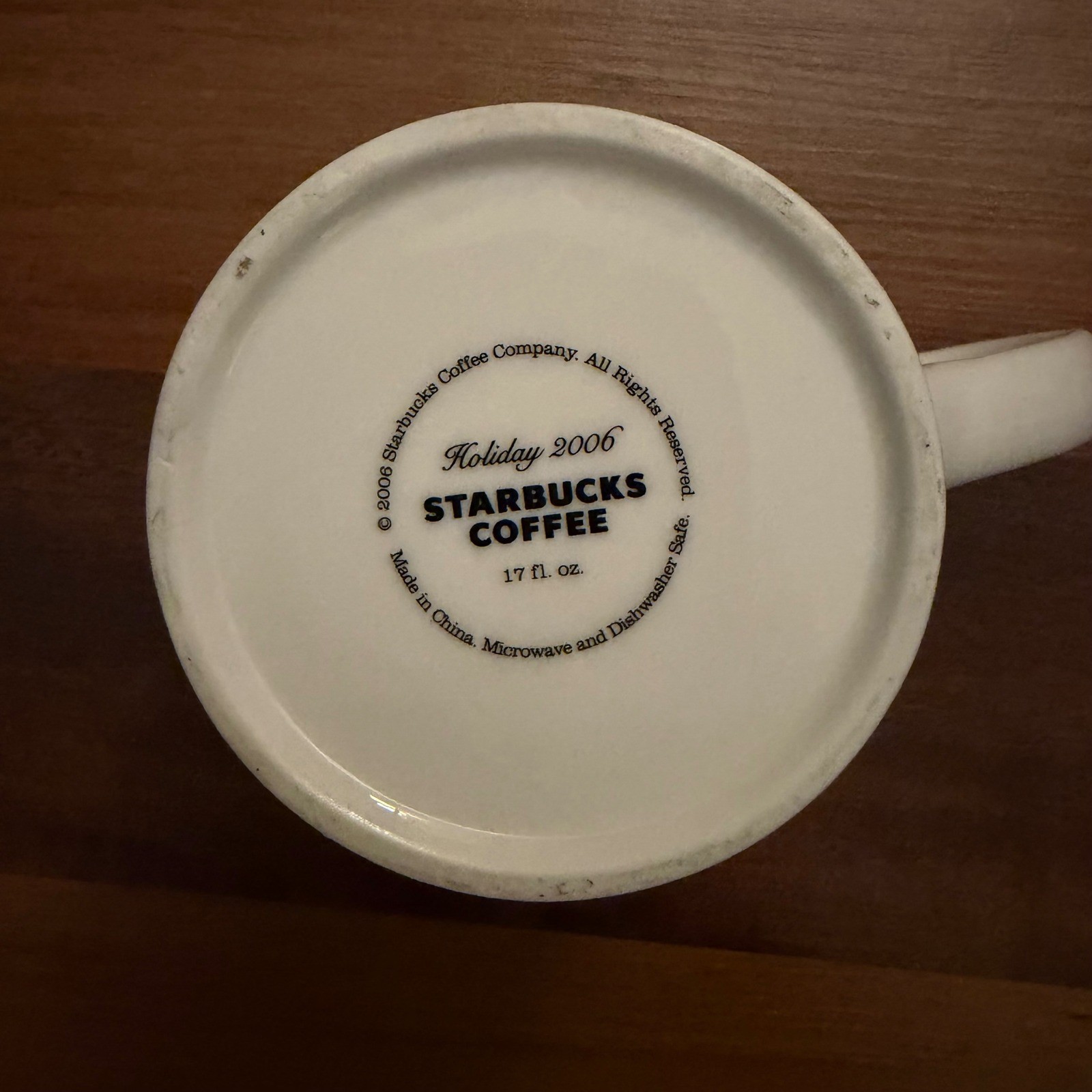 Starbucks Holiday 2006 Christmas Tree Snowflake Mug 17 oz