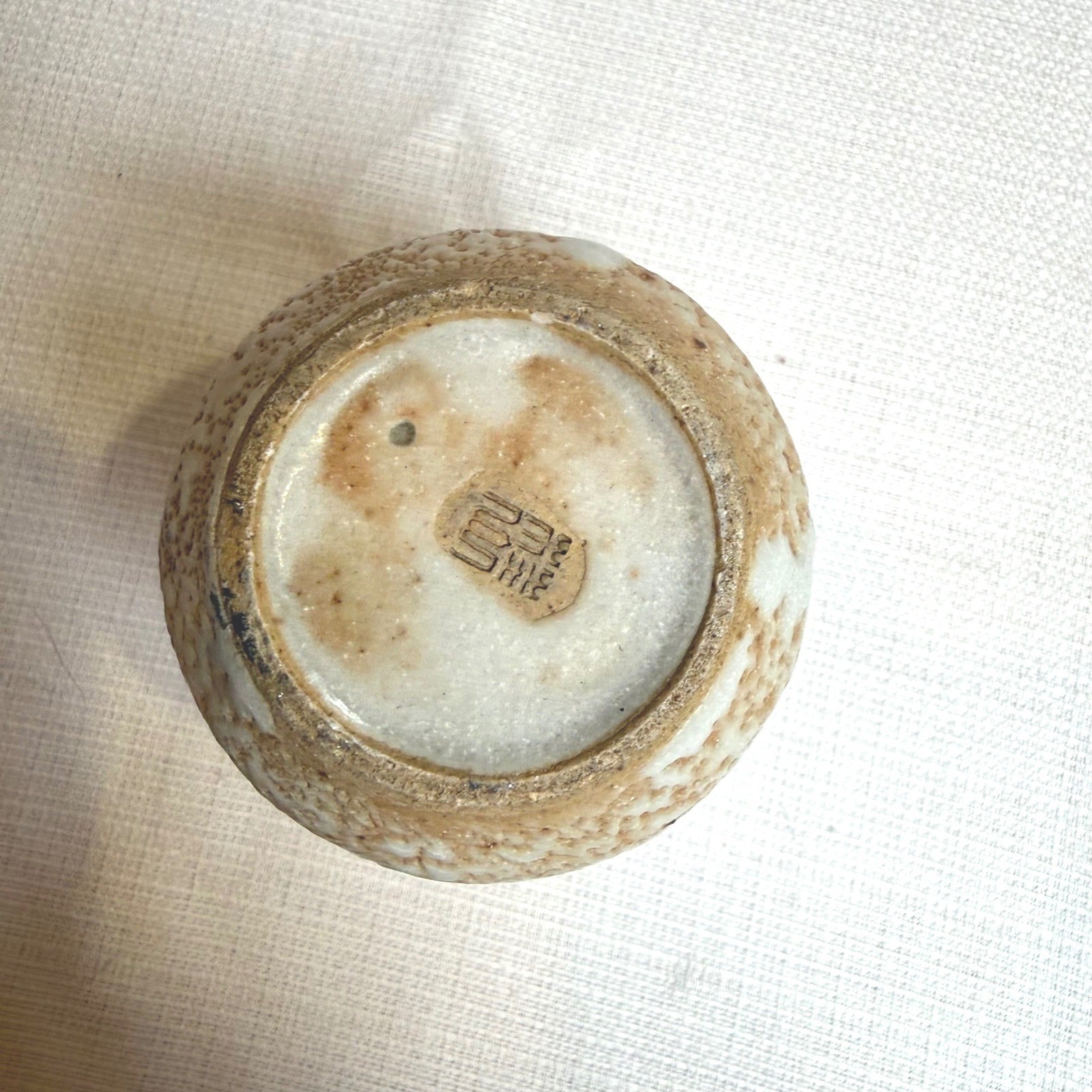Vintage Studio Pottery Stoneware Vase Signed Handmade Speckled