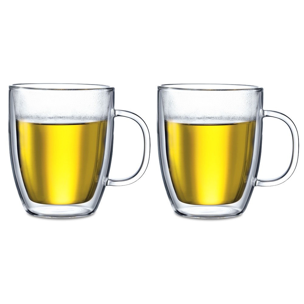 Bodum Bistro Double Wall Jumbo Mug 450ml Set 2pce