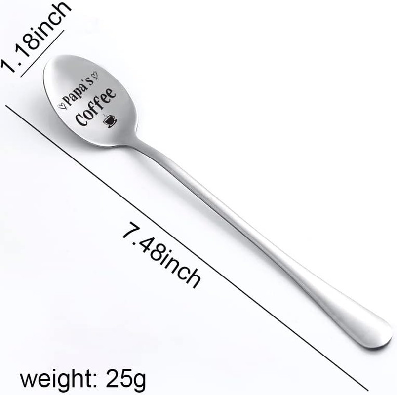 Best Papa Coffee Spoon Gifts for Grandpa, Happy Birthday Retirement Gifts for Me