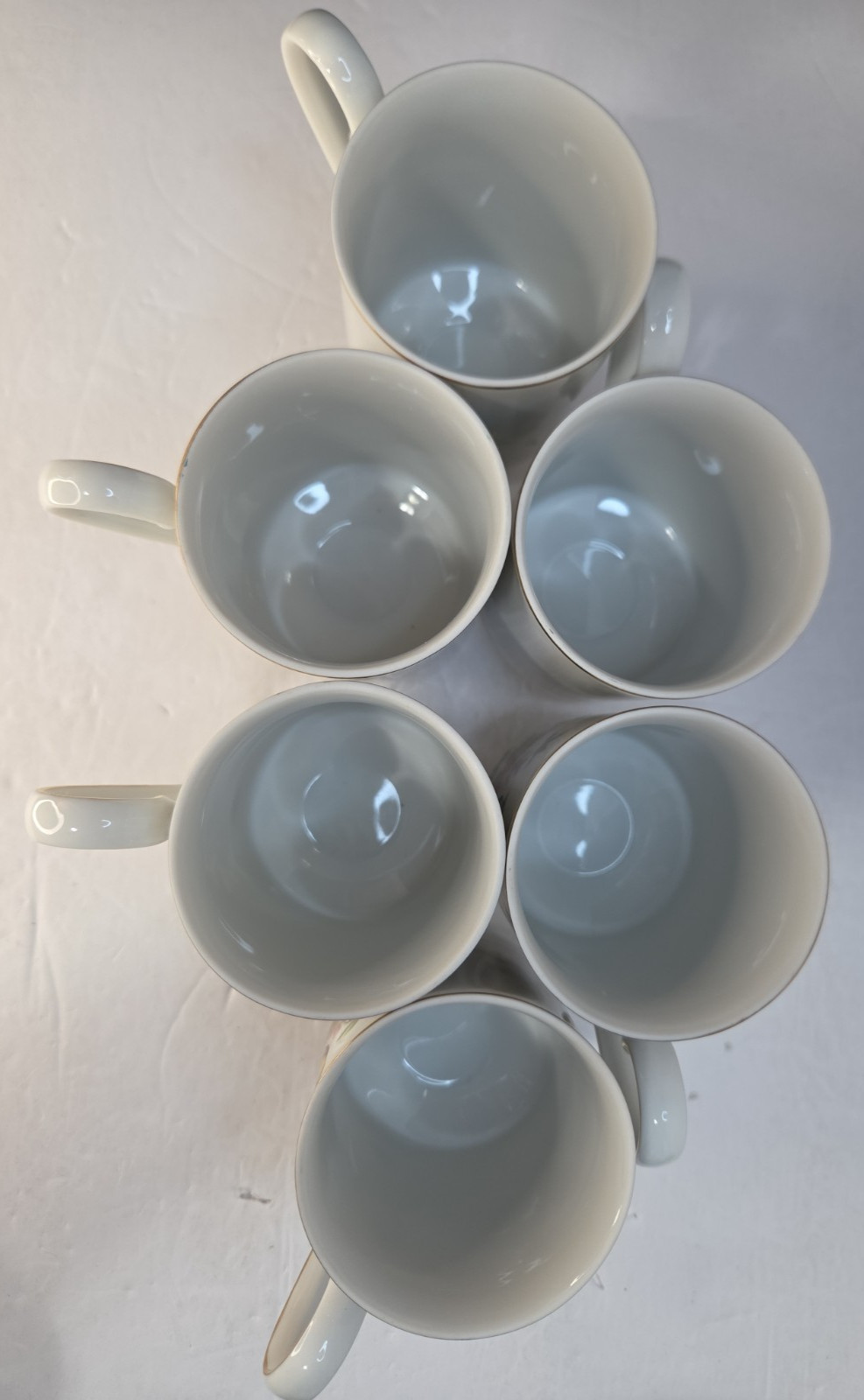 6 Vintage Royal Crown Love Birds Coffee Mugs Cups Pedestal Gold Trim Bird Lovers