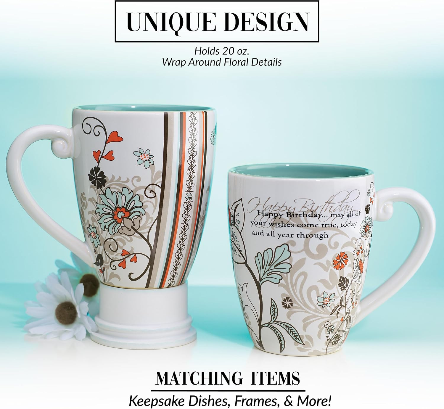 Mark My Words Happy Birthday Mug, 4-3/4-Inch, 20-Ounce Capacity