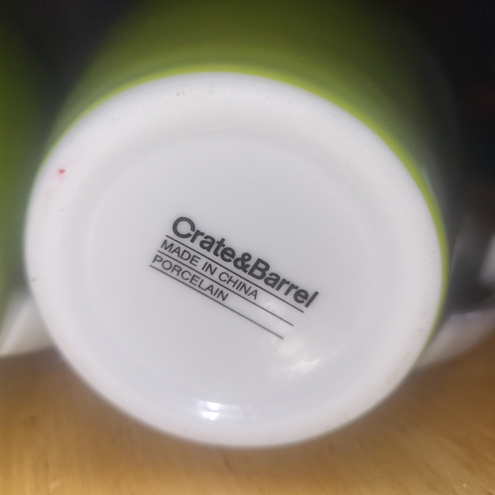 Crate & Barrel Porcelain Coffee Mug Set Hampton Green Solid Color 3-Piece