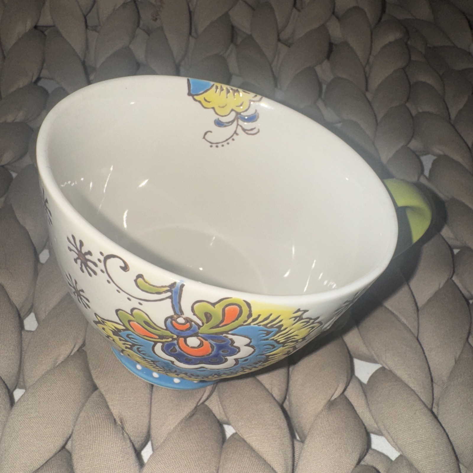 Dutch Wax Anthropologie Pedestal Coffee Mug Cup Footed Boho Coastline Imports