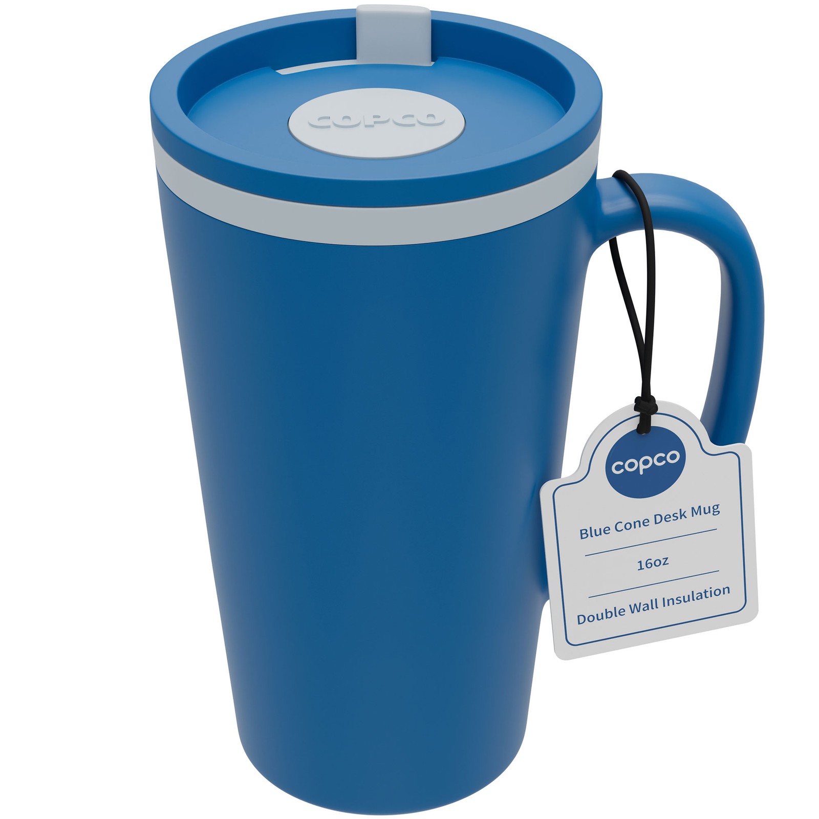 Copco Cone Travel Coffee Mug, 16 oz -Blue