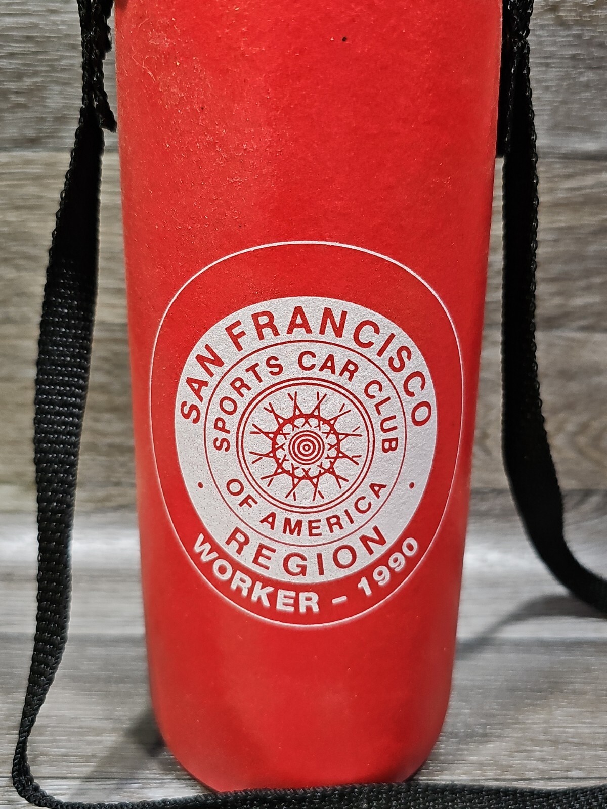 Vtg 1990 San Fransico Sports Car Club Of America Water Bottle Thermist 11″
