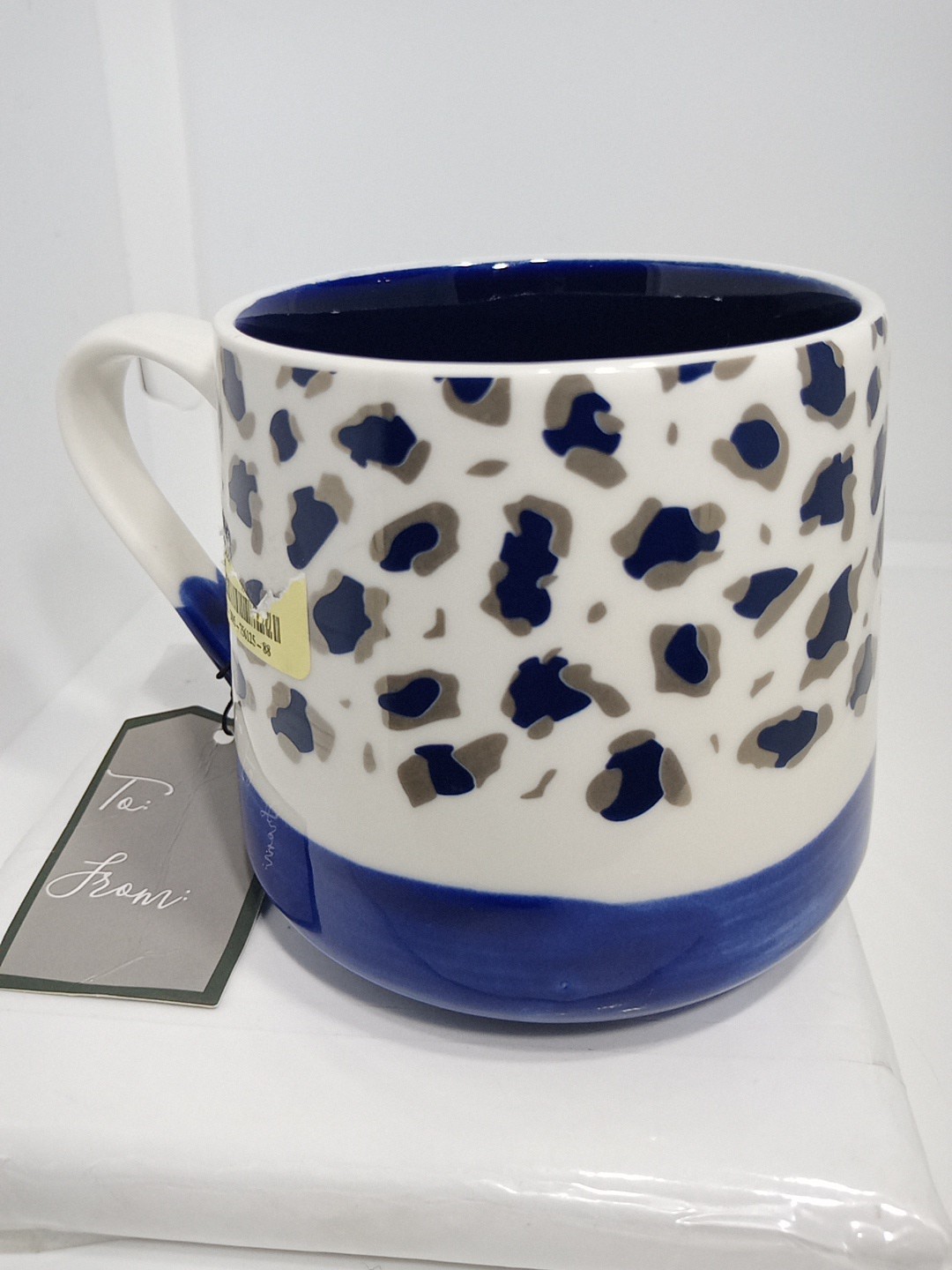 LEOPARD PRINT COFFEE MUG. CHEETAH PRINT COFFEE MUG. TAPERED DECO MUG. B401