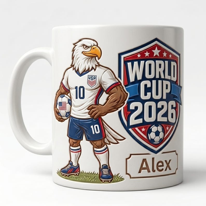 Personalized Eagle Coffee Mug Custom Name Wildlife Ceramic Tea Cup Gift For Men