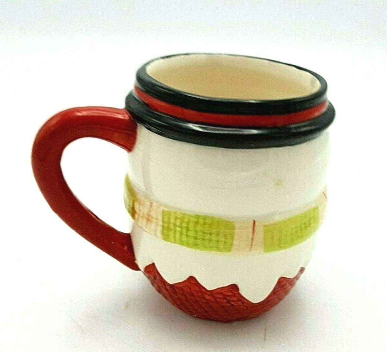 Snowman Porcelain Hot Chocolate Coffee Cup Holiday Mug Handpainted Happy Face