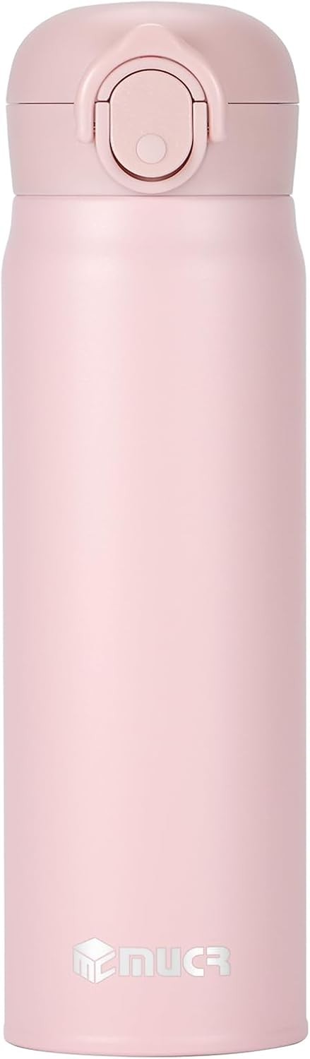 MUCR 500ml Stainless Steel Insulated Bottle,Pop-Up Lid,Leak-Proof,Keep Hot&Cold