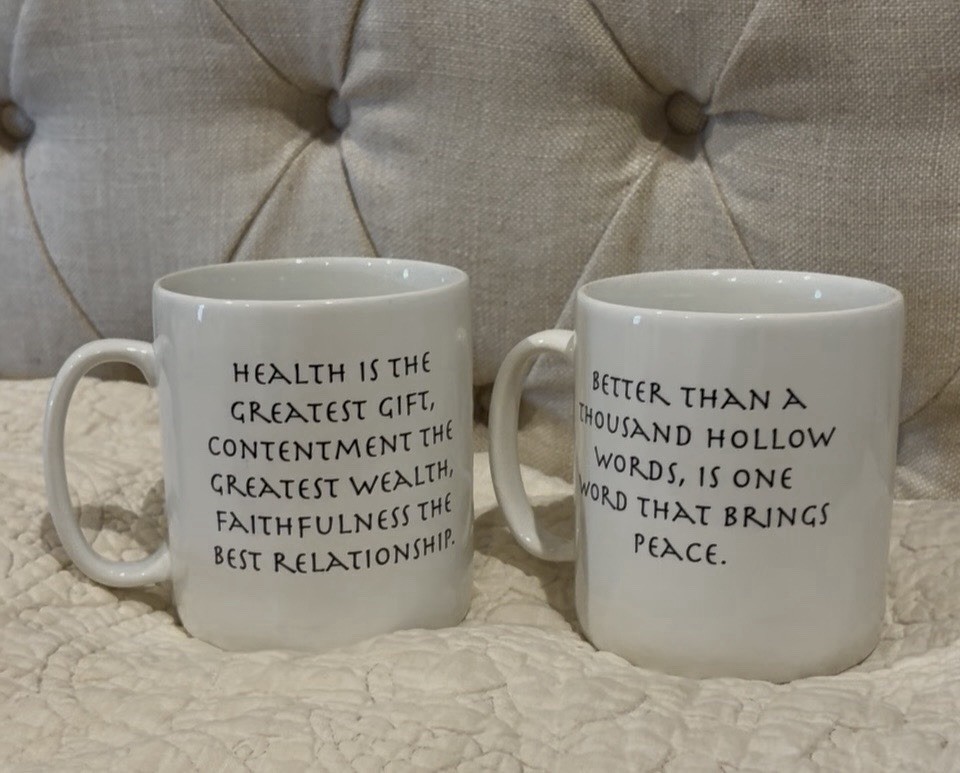 Coventry Buddha Meditating Oversized Jumbo Mugs (2) 28oz Look