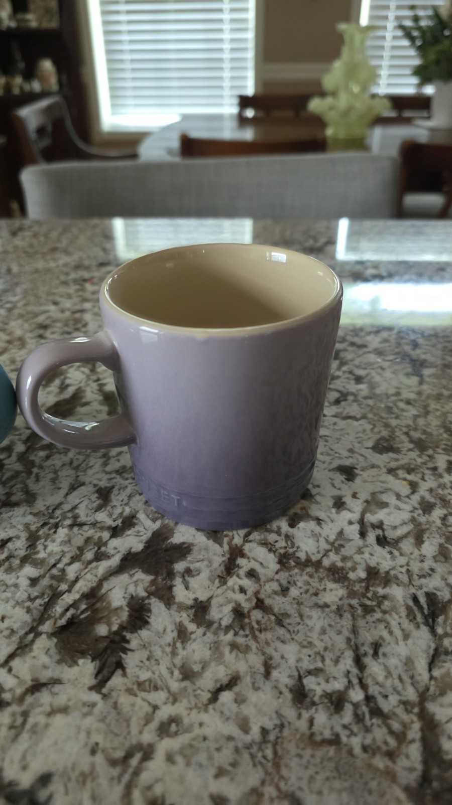 NEW (2) LE CREUSET Coffee Mugs Mint Green And Lavender 12 oz.