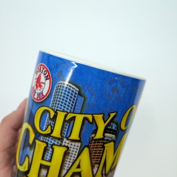 Boston Red Sox & Patriots Champions 2004 Y2K VTG World Series Super Bowl Mug