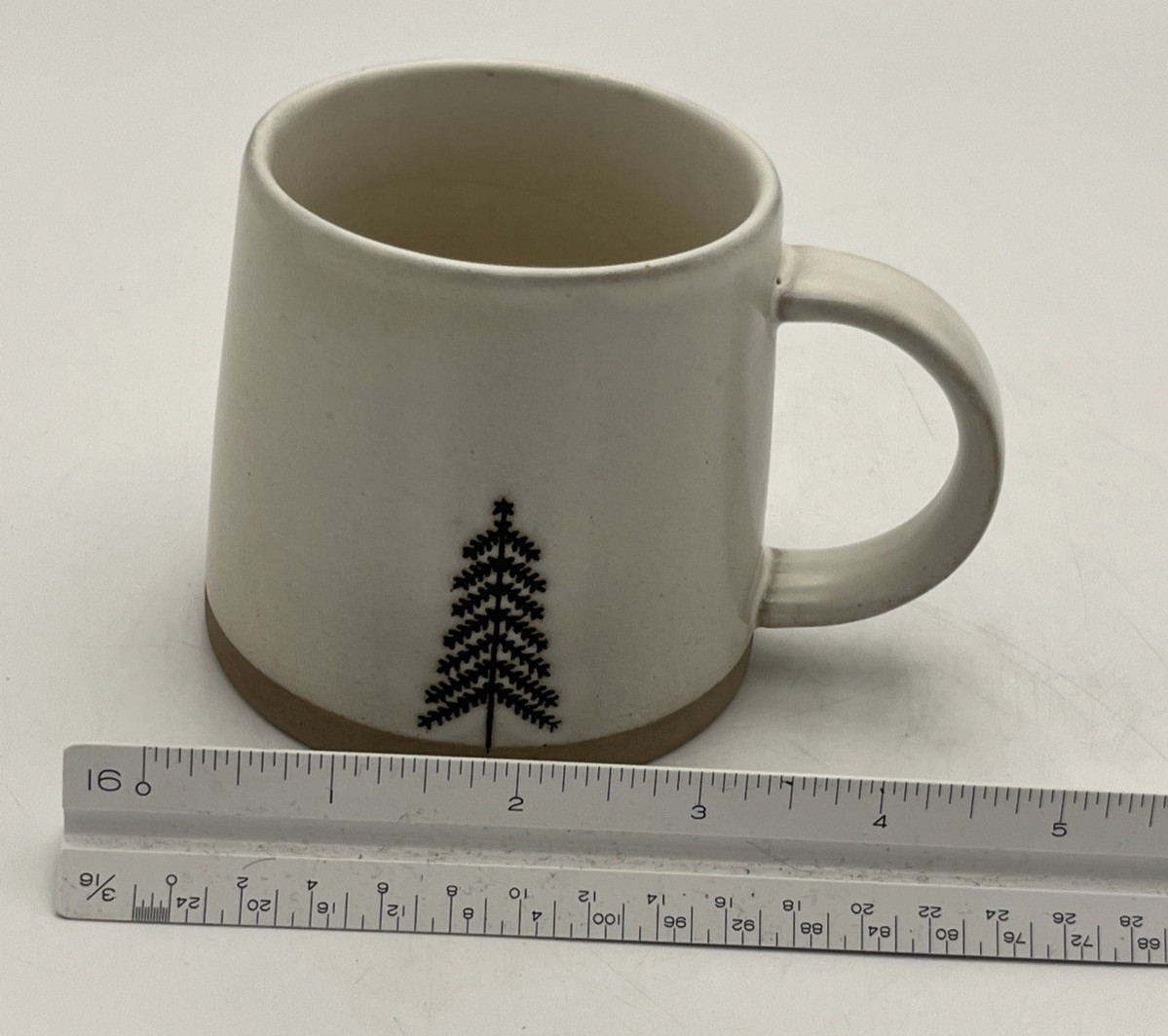 Hearth and Hand Magnolia 2022 Christmas Tree Mugs Set of 3 White Stoneware