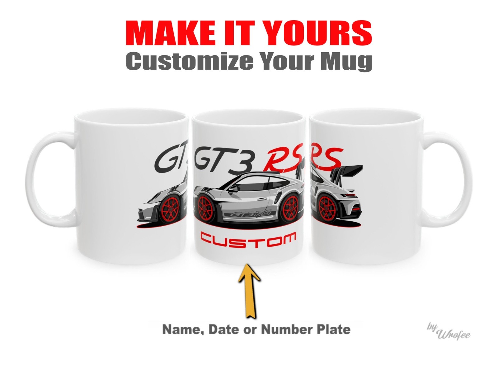 GT3 RS Track Monster Custom Mug Gift, Personalized Nurbugring King Track Car