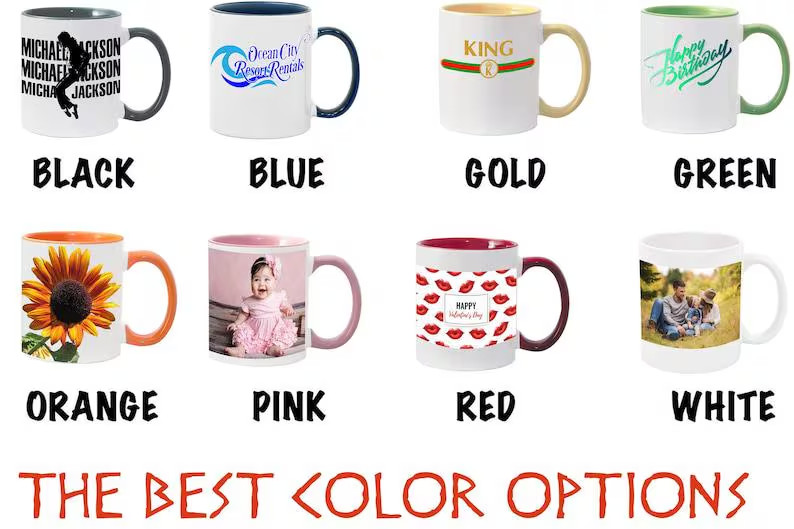 2D FLAT Timeless Love Couple Coffee Accent Mug – Personalized Gifts For Couple