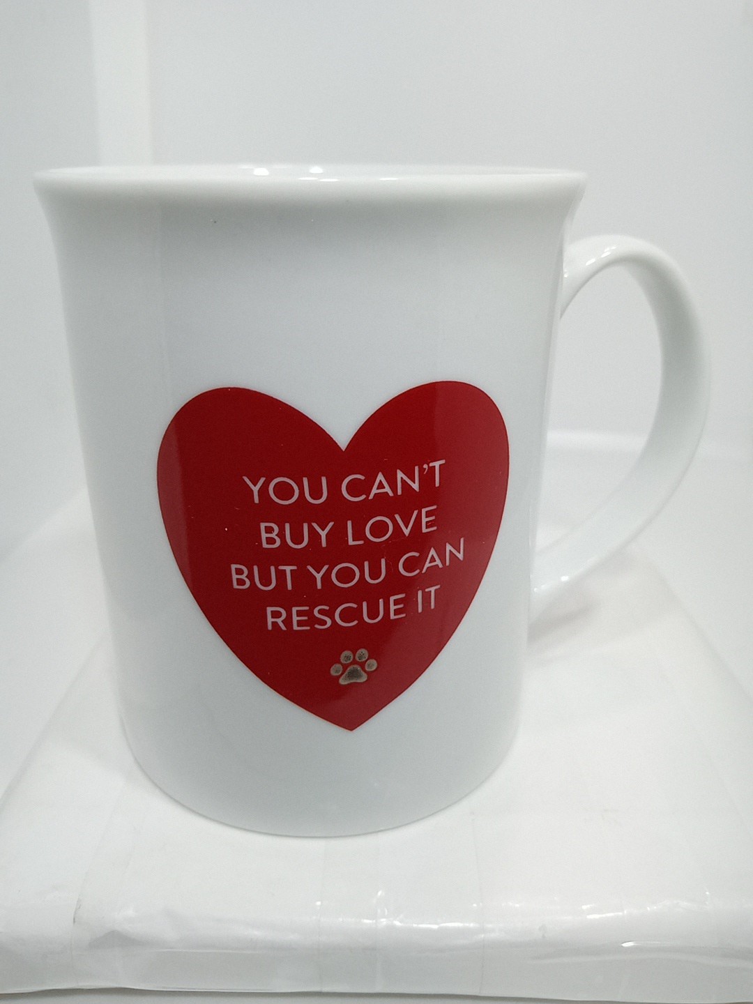 ANIMAL RESCUE MUG. ANIMAL RESCUE COFFEE MUG. ANIMAL LOVERS HEART EMOJI MUG. B408